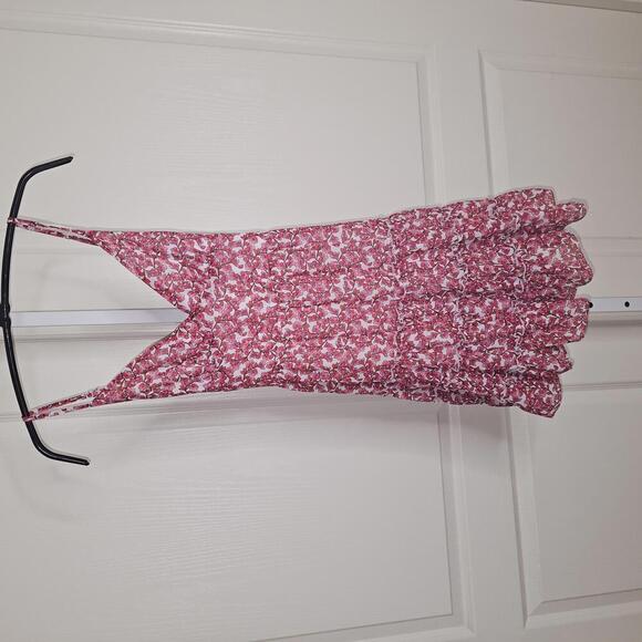 Floral Pink and White Sleeveless Summer Dress - Picture 1 of 6